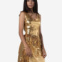 Gold night party dress